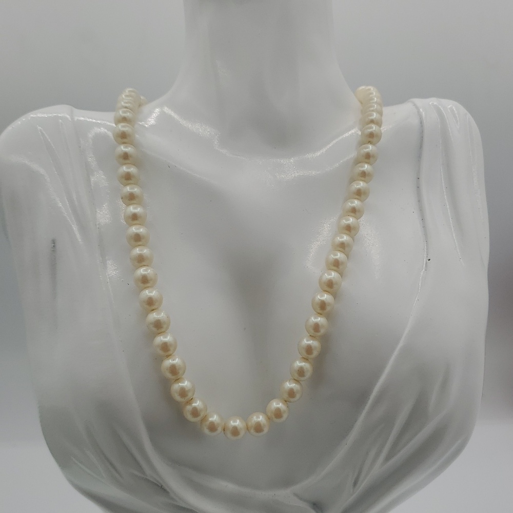 Japan Costume Pearl Bridal Necklace 18 Inch N3621